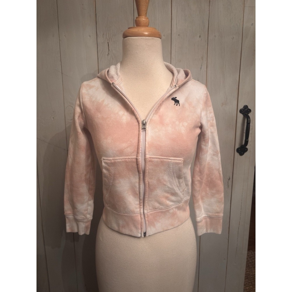 Abercrombie Size 7/8 Girls Multicolor Full Zip Fleece‎ Athletic Jacket U15